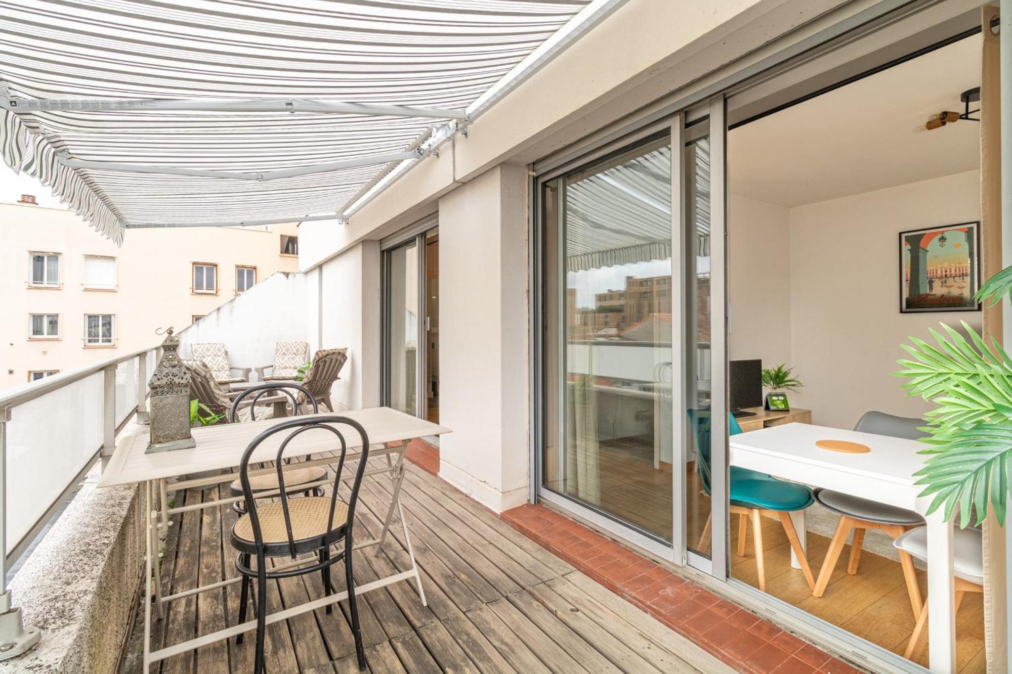 Ferienwohnung Bright Flat With Terrace - Near Train Station Toulouse Exterior foto